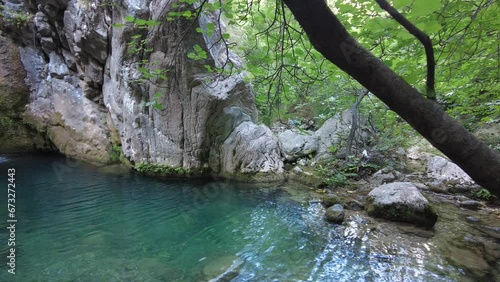 Krapina Canyon and waterfall near Budva, Montenegro photo