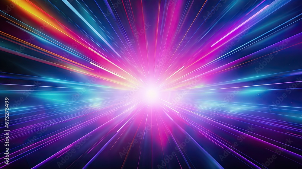 Bright neon rays. Space star burst. Abstract multicolor spectrum background. Neon laser background. Bright energy lines backdrop. Generated by artificial intelligence Bright neon rays. Space star burst. Abstract multicolor spectrum background. Neon laser background. Bright energy lines backdrop. Generated by artificial intelligence