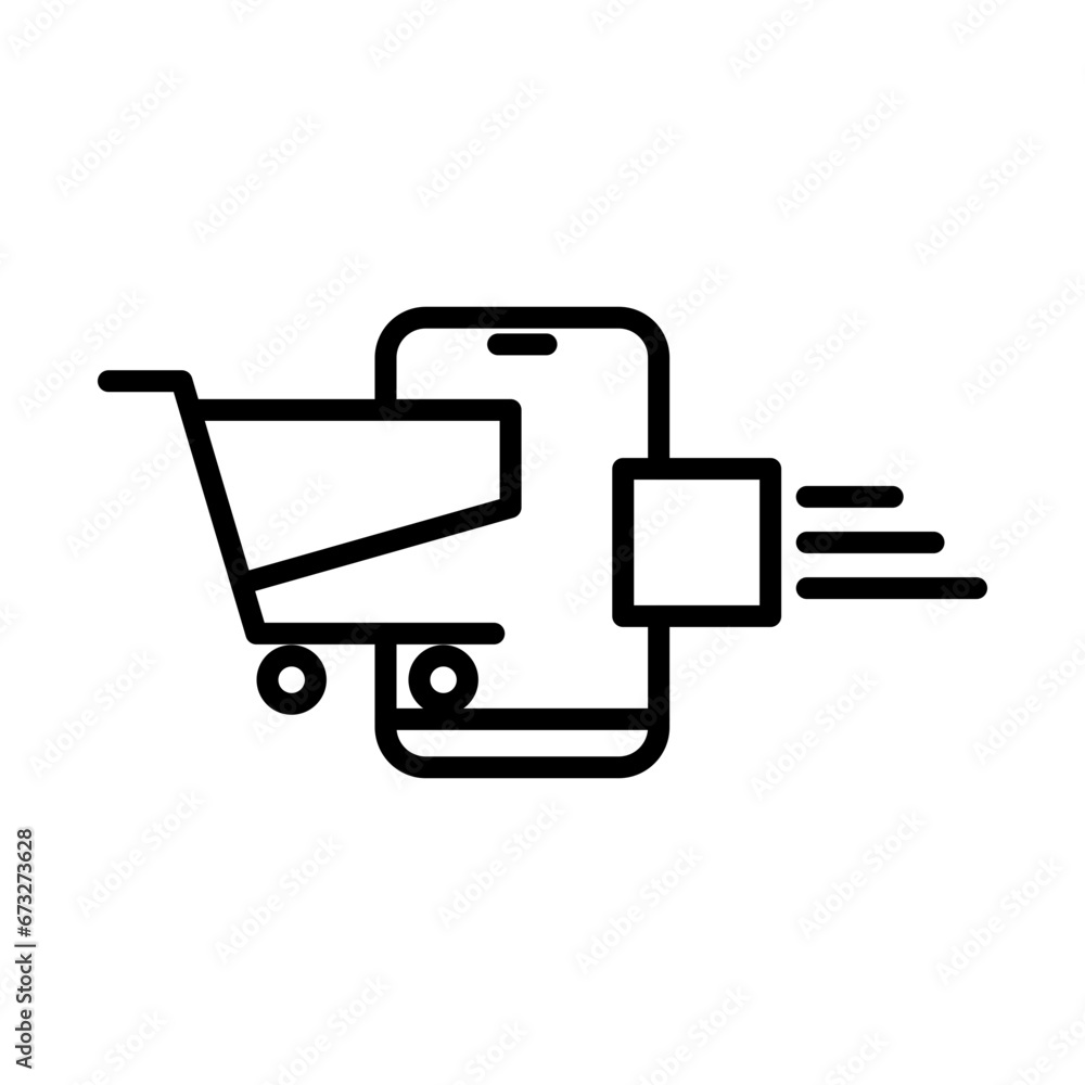 online shopping cart design icon online shopping cart design icon
