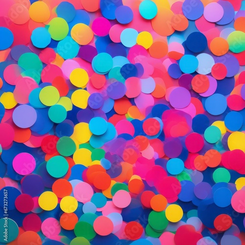 colorful background with confetti colorful background with confetti colorful balls background, top view.