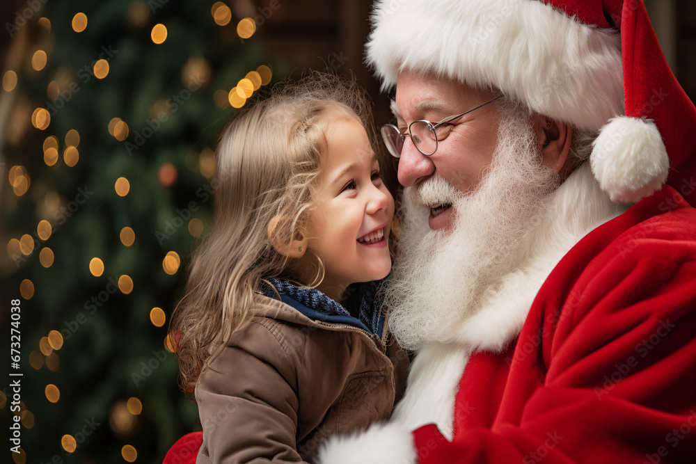 Santa Claus and Child, generative ai Santa Claus and Child, generative ai