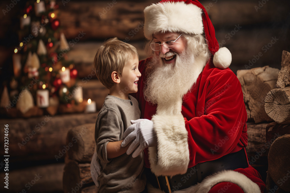 Santa Claus and Child, generative ai Santa Claus and Child, generative ai