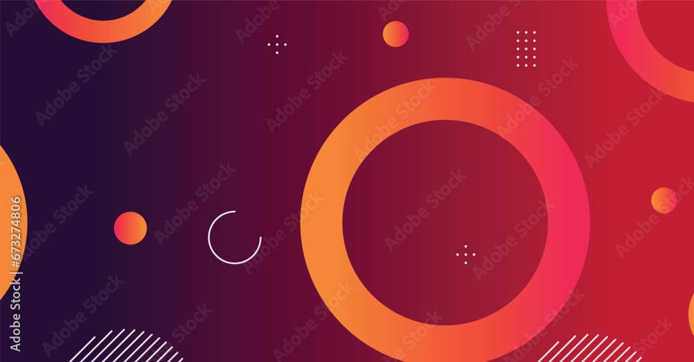Obraz premium Abstract minimal gradient geometric circle background