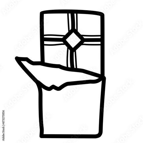 chocolate line icon