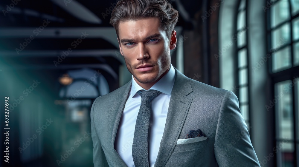 Modern business man wearing suit Modern business man wearing suit