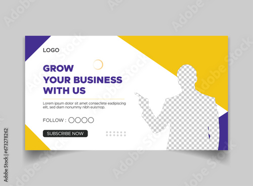 Creative corporate social media youtube thumbnail template design