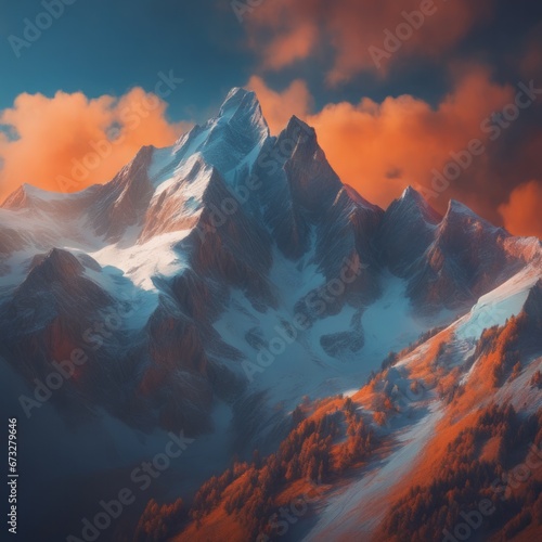 3d illustration of mountain landscape with beautiful landscape and mountains, fantasy, background. 3d illustration of mountain landscape with beautiful landscape and mountains, fantasy, background.bea