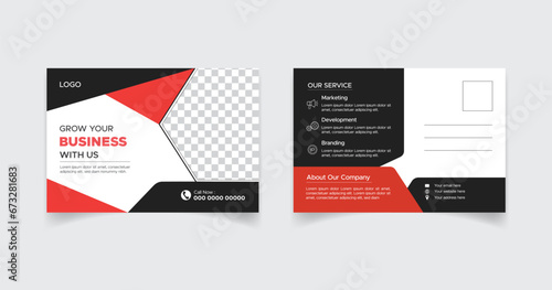 Vector corporate business postcard design template