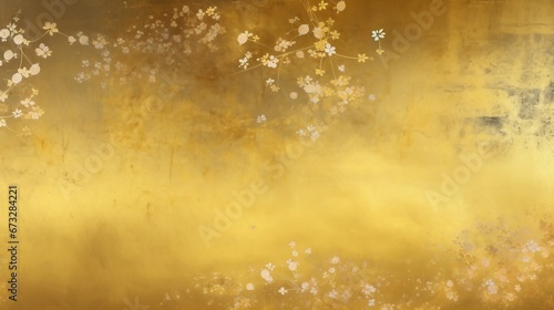 Japanese style gold background texture, Generative AI