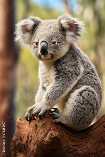 Young koala in the wild