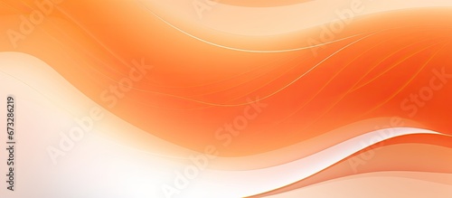 A white layout design in a studio or room with an abstract orange background serves as a web template for a business report with an orange background color