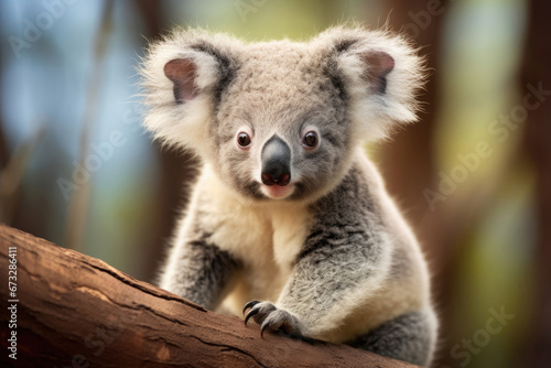 Young koala in the wild