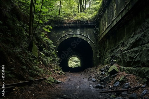 entrance to tunnel. Generative AI