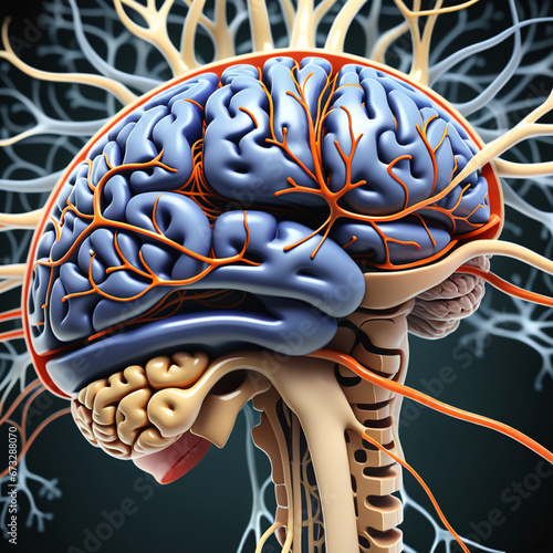 The Intricate Neural Landscape Mapping the Crown of Human Intelligence photo