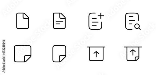 Document line icons. Editable stroke. For website marketing design, logo, app, template, ui, etc. Vector illustration.