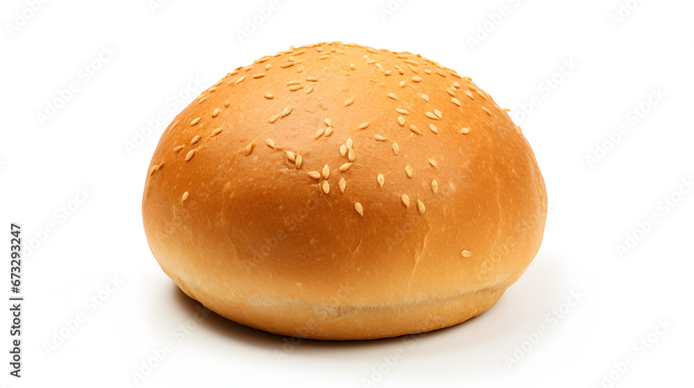 Bun, Bread bun isolated on white background. bakery bun