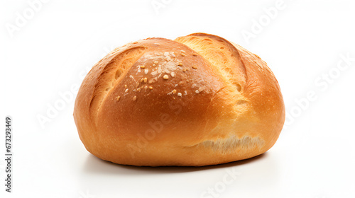 Bun, Bread bun isolated on white background. loaf of bread