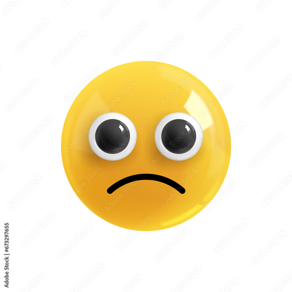 Emoji face sad upset. Emotion Realistic 3d Render. Icon Smile Emoji. EPS yellow glossy emoticons. Emoji face sad upset. Emotion Realistic 3d Render. Icon Smile Emoji. EPS yellow glossy emoticons.