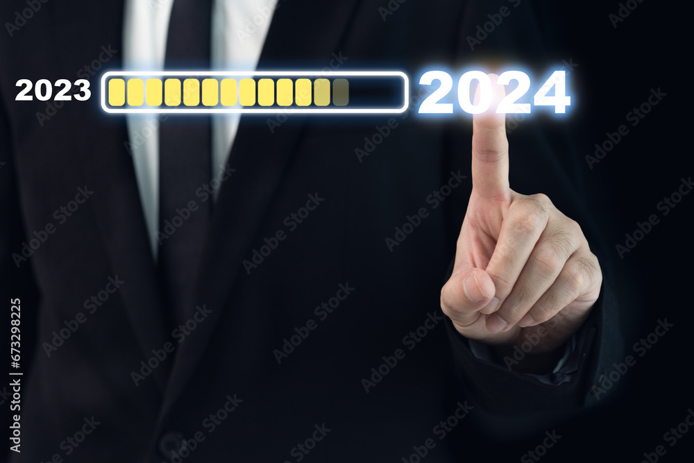 New year 2024 business growth and success concept. New year 2024 business growth and success concept.
