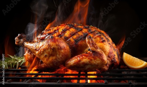 chicken, food meat, steak, roast grilled, Generative AI