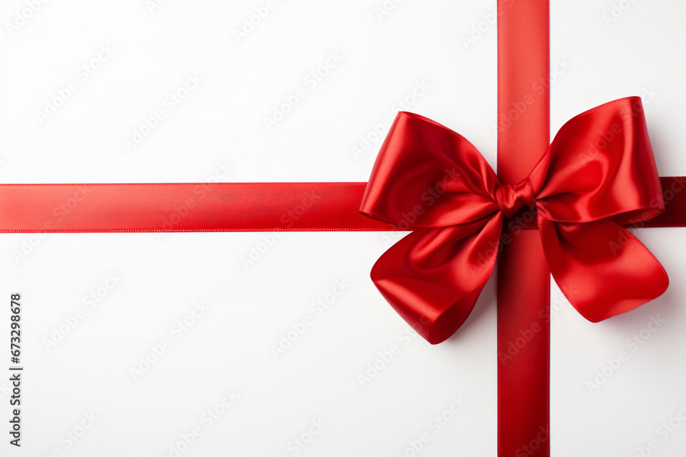 White Giftcard Background with Red Bow White Giftcard Background with Red Bow