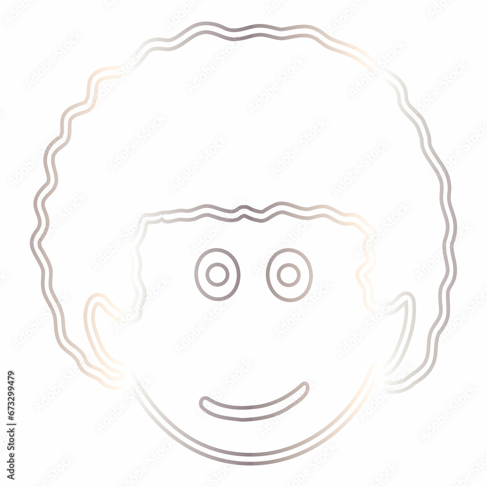 Man face gradient decoration design. Man face gradient decoration design.