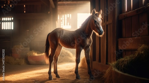 young horse in the nursery of a farm © Asman