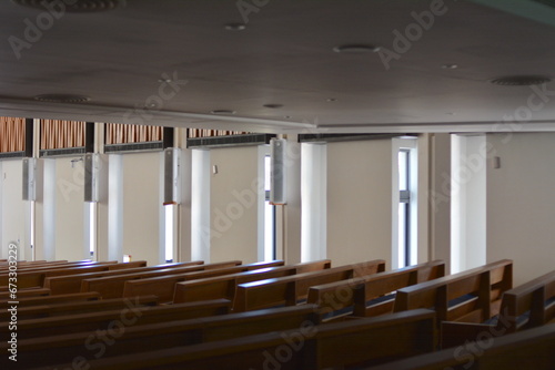 Church cross and prayer chair