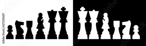 chess game pieces vector graphic design photo