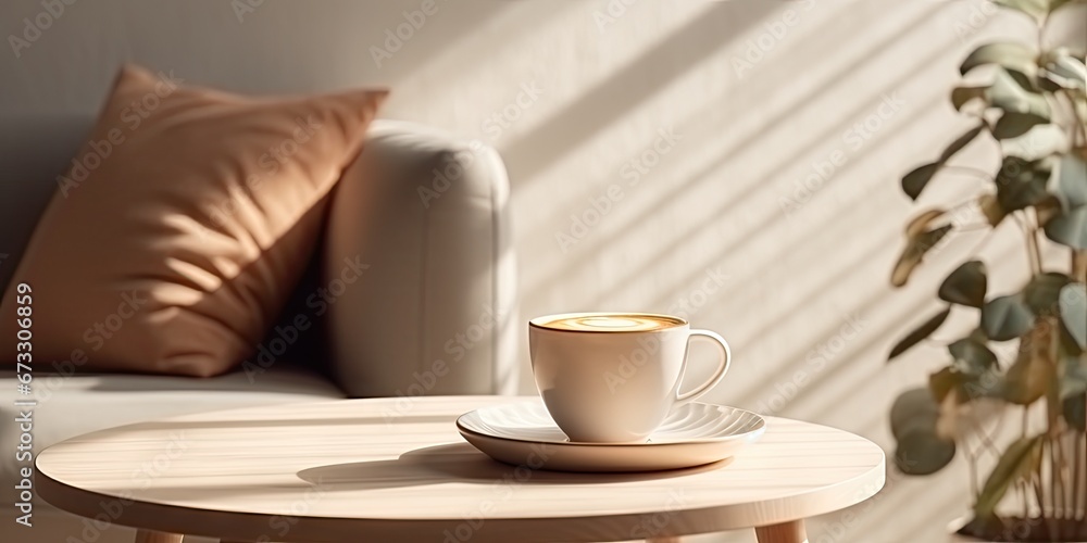 Rustic morning vibes. Hot drink on wooden table in vintage cafe style. Coffee delight. Closeup of rustic wood desk. Cozy retro breakfast