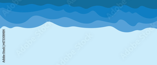 background with waves Beautiful beach illustration top view