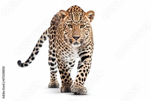 Leopard, Leopard In Front Of White, Leopard In White Background