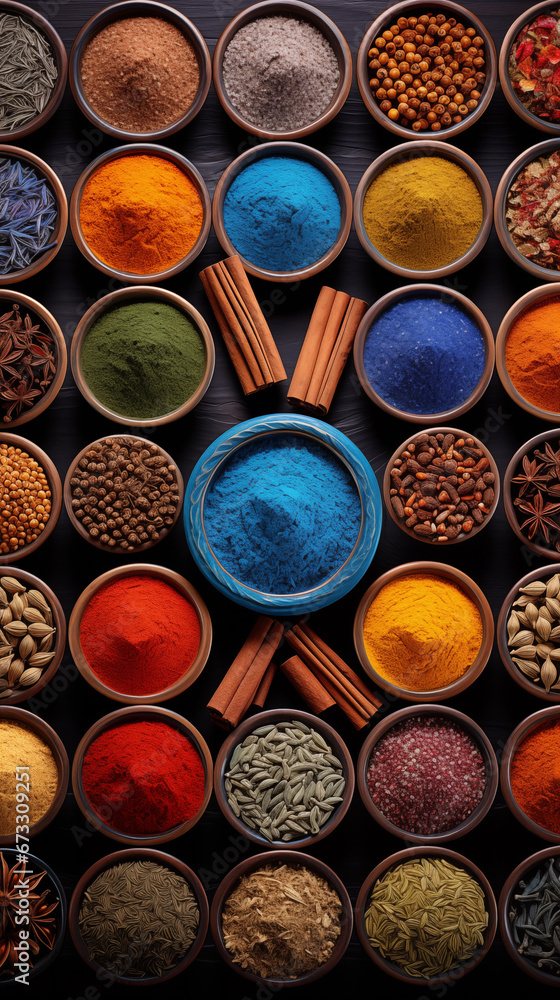 spices and herbs in the market spices and herbs in the market