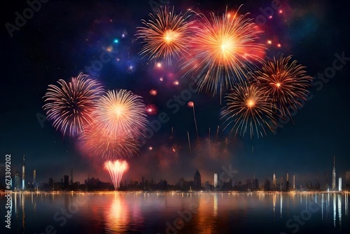 fireworks over the river © Malaika