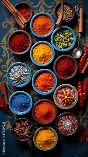 spices and herbs in the market