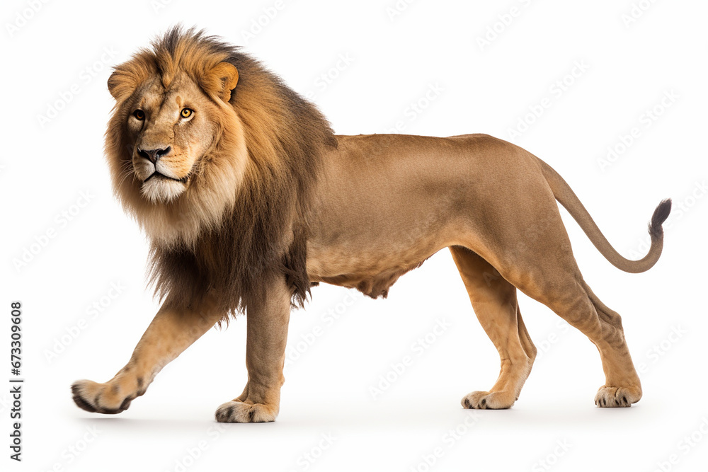 Lion, Lion Isolated On White, Lion In White Background Lion, Lion Isolated On White, Lion In White Background
