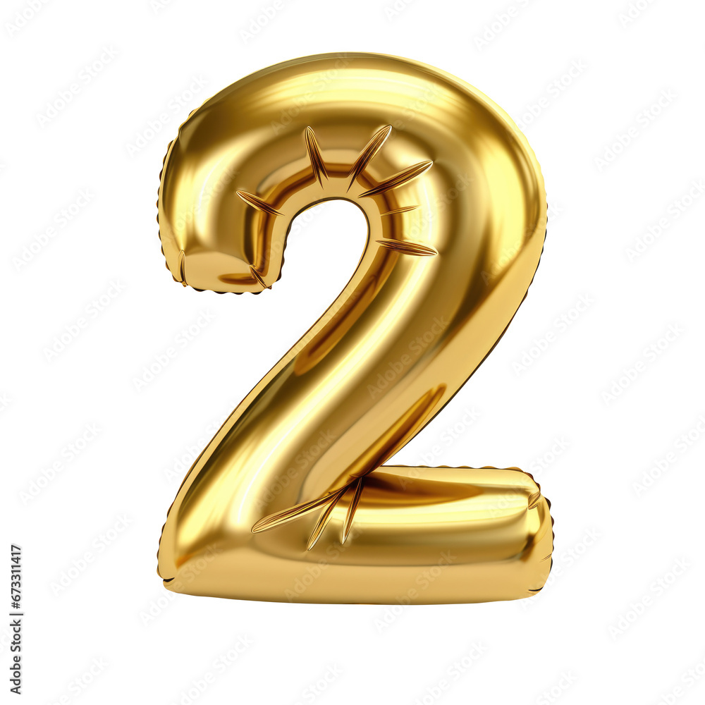 Gold metallic Number Gold metallic Number