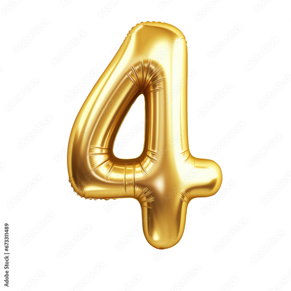 Gold metallic Number Gold metallic Number