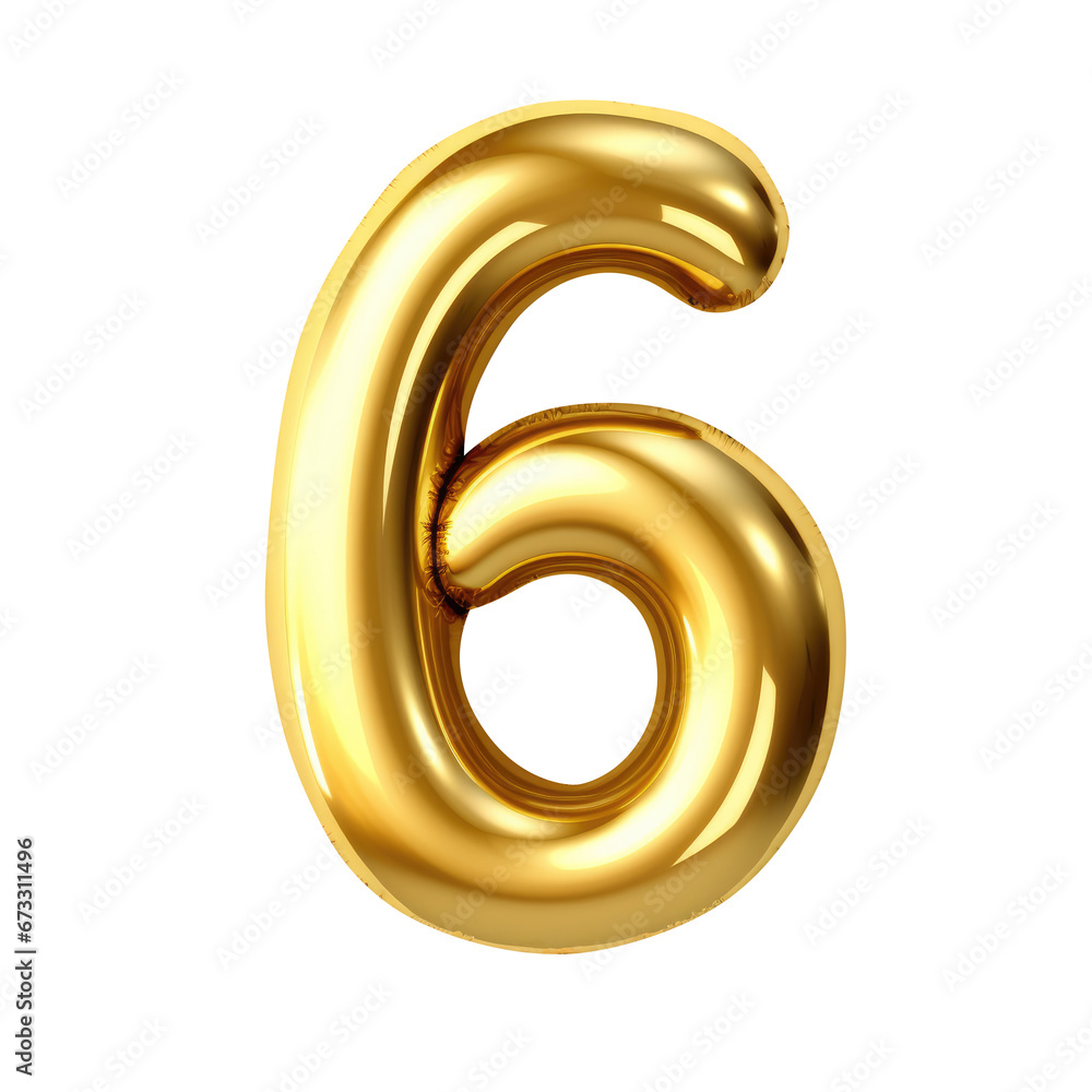 Gold metallic Number Gold metallic Number