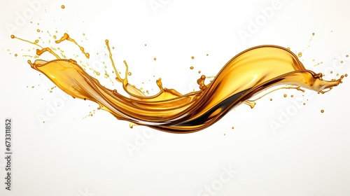 Isolate oil splash on white background