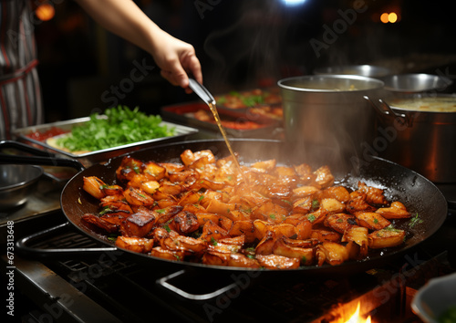 chef preparing food in the kitchen