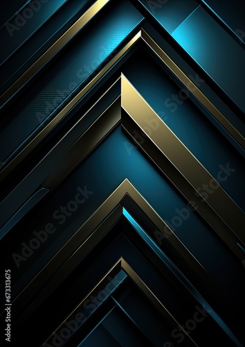 Overlapping layers of 3D blue luxury abstract background