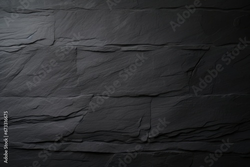 Dark grey black slate background. Black stone texture. Slate background, Generative AI