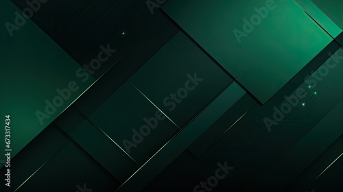 Vector green background Simple shapes On dark