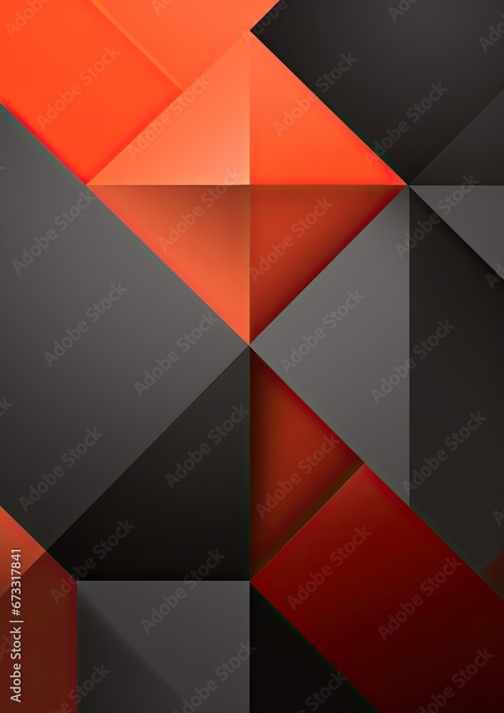 Vector red orange gray background Simple shapes