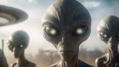 aliens from another planet with big eyes