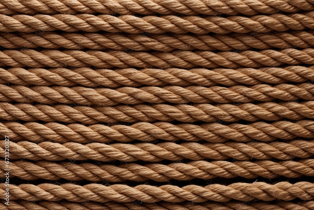 Brown rope on a line against a background Brown rope on a line against a background