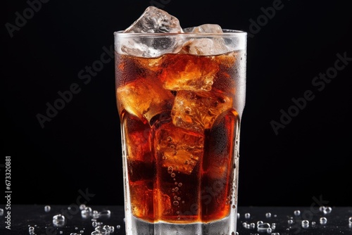 Bubble filled white isolate of soda soda side view background