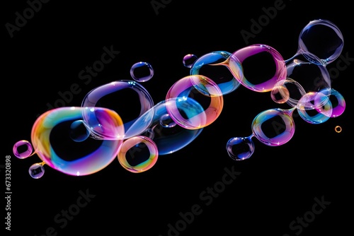 Bubbles floating in air represent refreshing moments for soap and shampoo industry