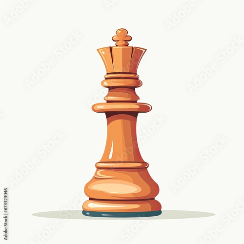 Chess piece isolated on light background, illustration generated with AI © sch_ai